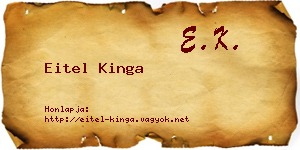 Eitel Kinga névjegykártya
